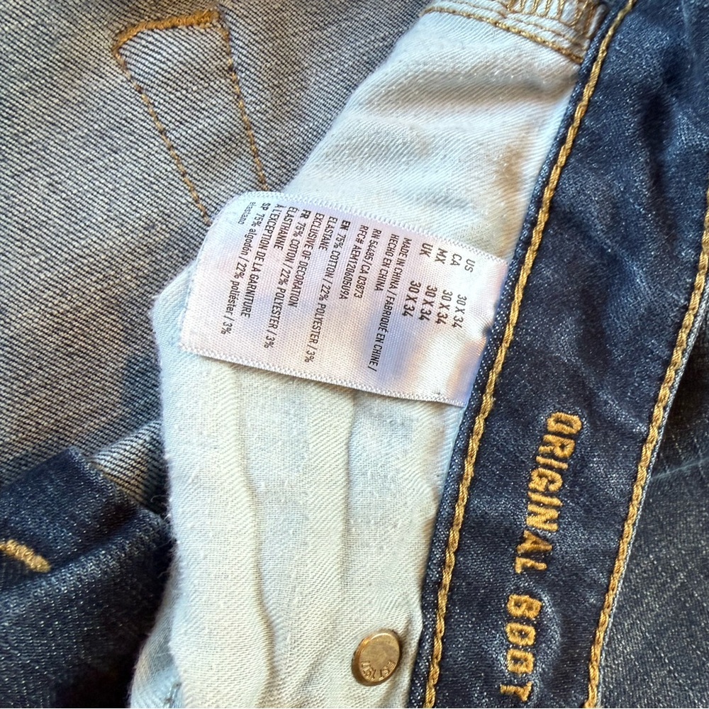 American Eagle Outfitters Dark Blue Straight Jeans Men’s 30X34 - Picture 4 of 7